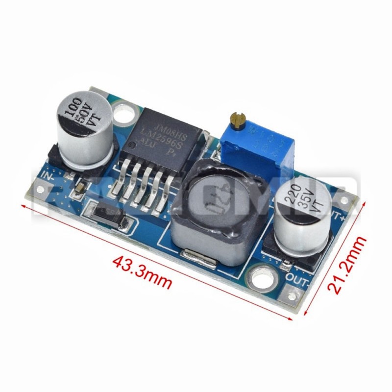 Знижувальний перетворювач на LM2596 з 4-35V до 1,5-32V