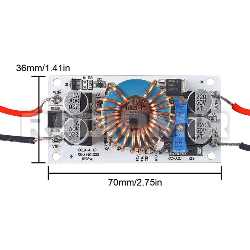 DC-DC-STEP-UP-250W модуль живлення