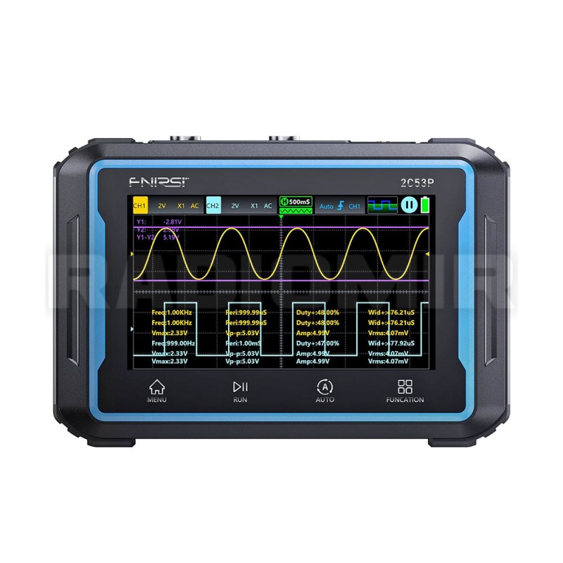 Портативний осцилограф-мультиметр FNIRSI 2C53P із генератором сигналів