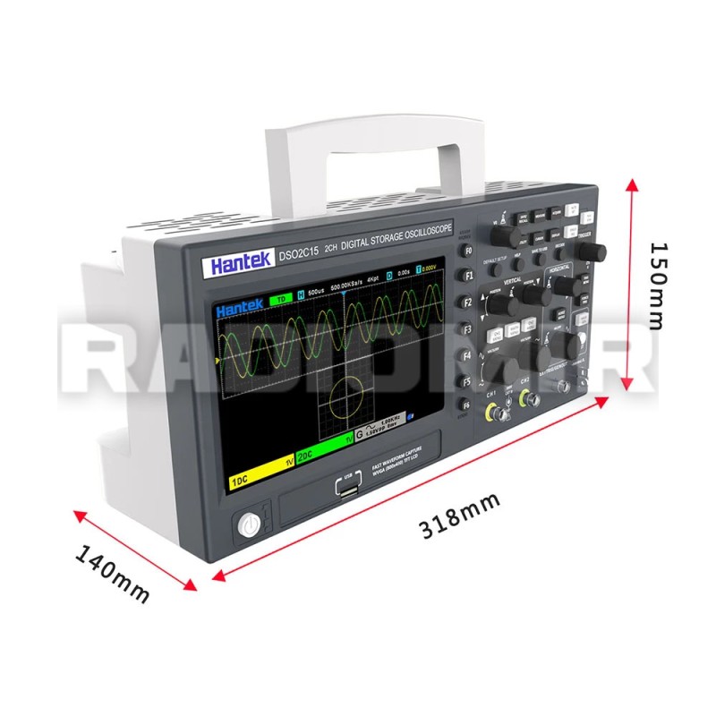 Цифровий осцилограф HANTEK DSO2C15 150МГц