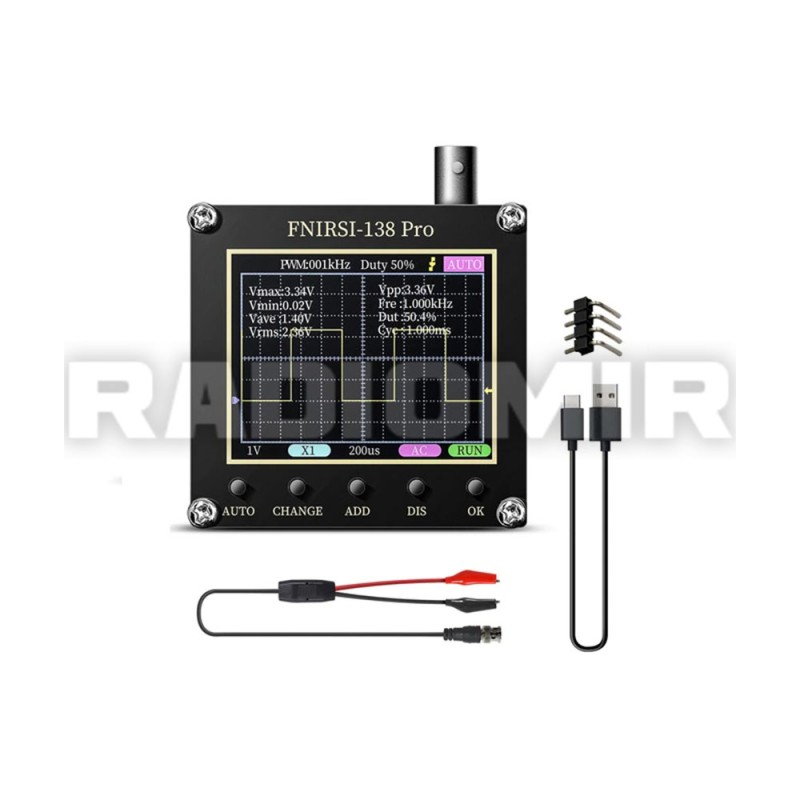 Портативний міні-осцилограф FNIRSI 138 PRO 200kHz