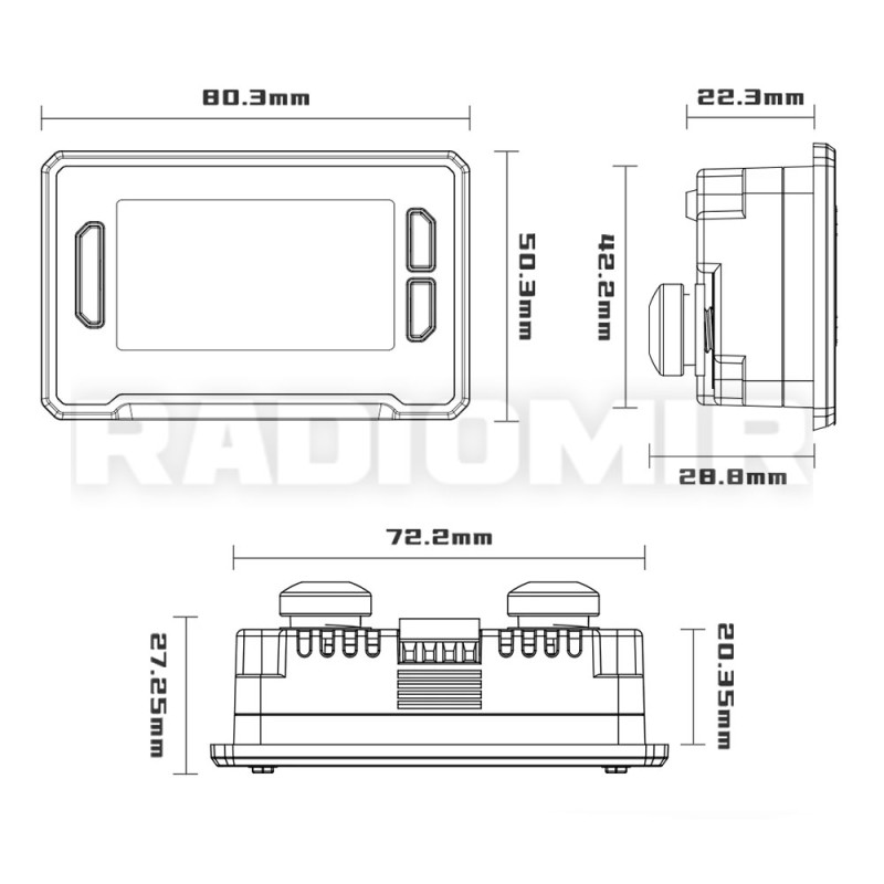 Кулометр BAIWAY TN10 DC 8-80V 0-100A